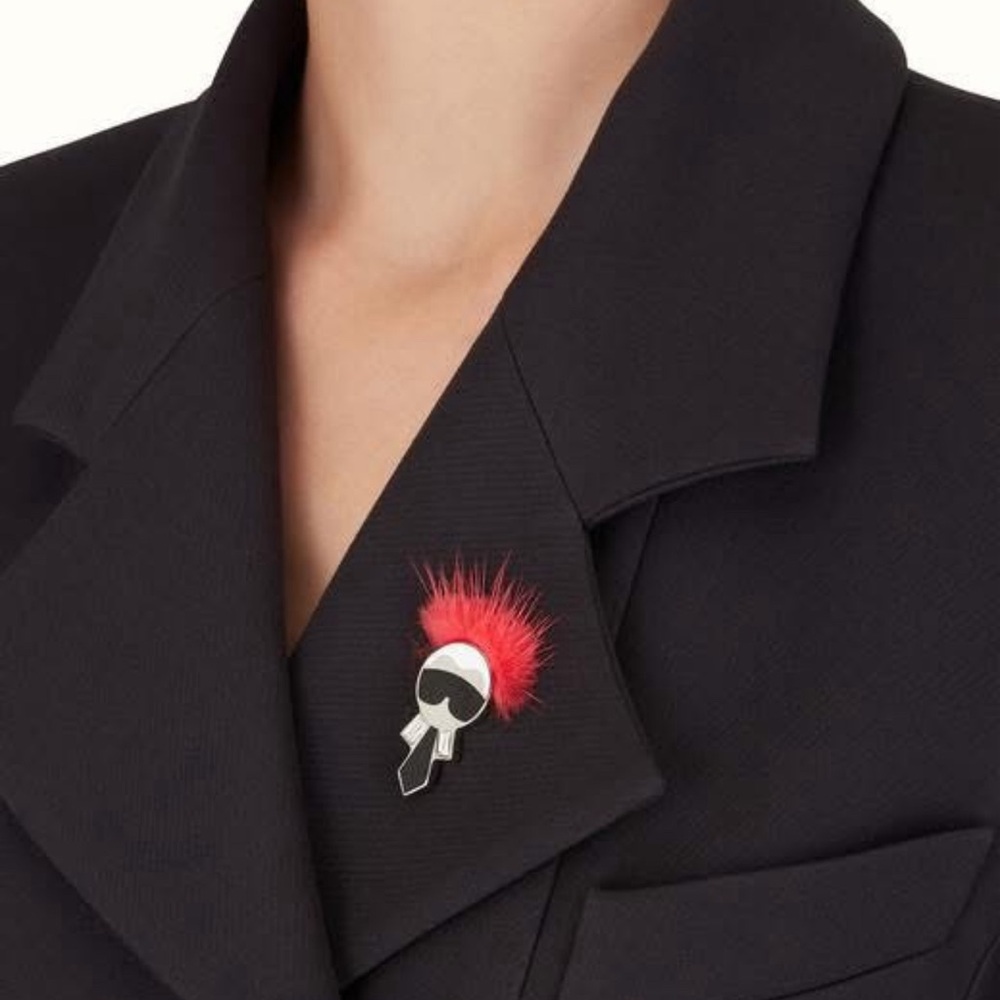 Fendi Karl Lagerfeld Brooch